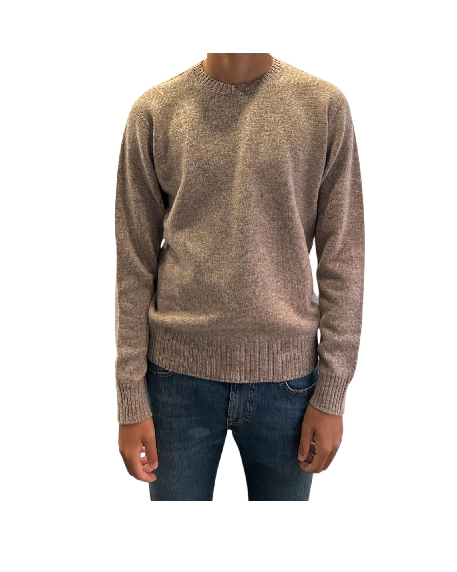 Maglione girocollo in lana merino Beige 12580 132 RETOIS