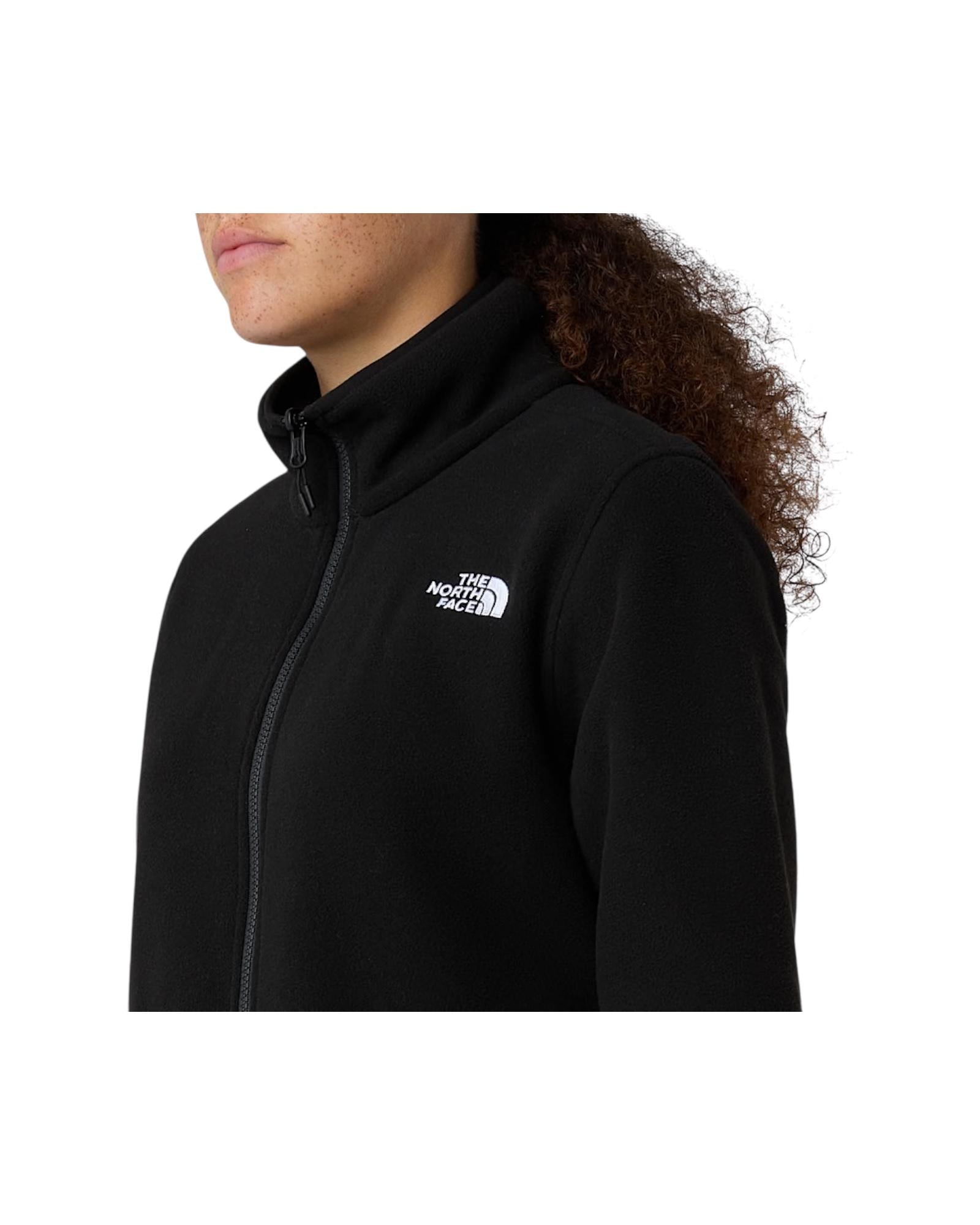 Pile Glacier con cerniera integrale donna Black NF0A8D2F BLACK THE NORTH FACE 