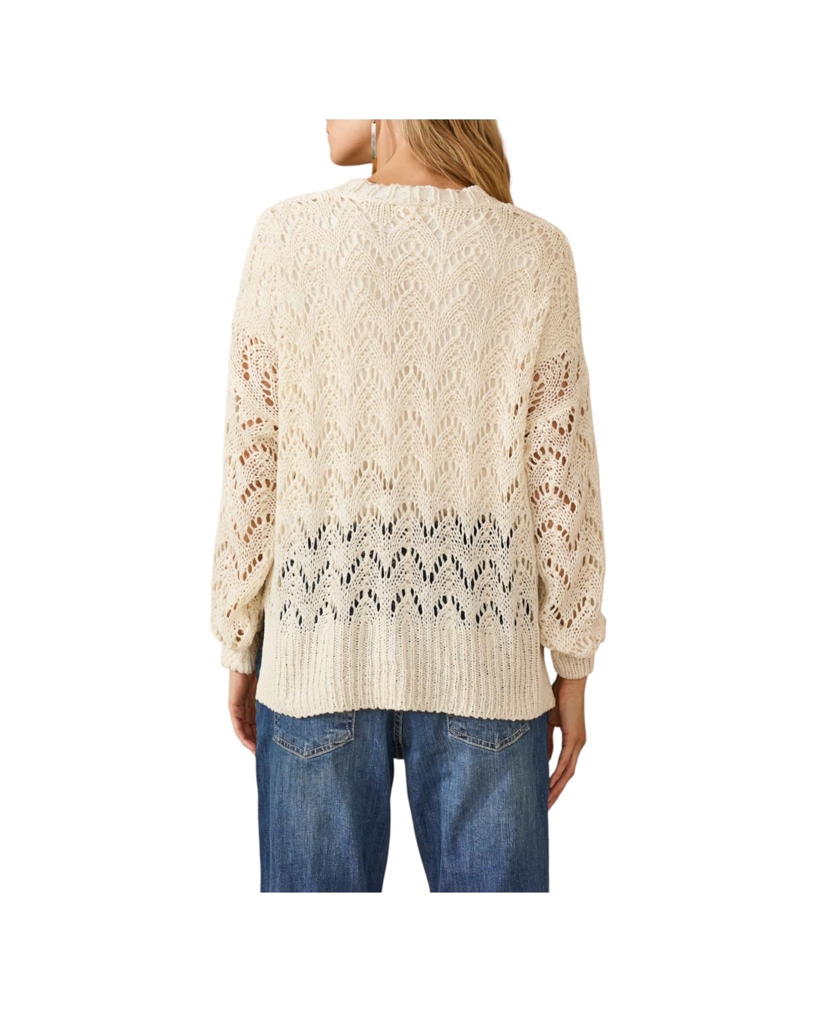 Cardigan in maglia Panna Z39R0183 PANNA SOUVENIR 