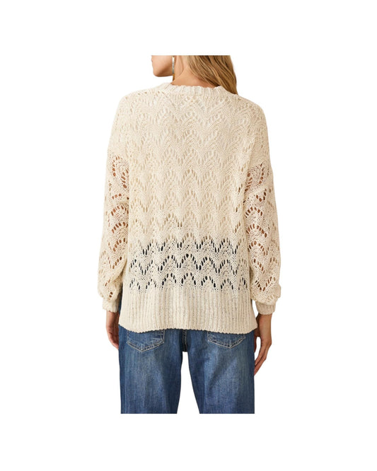 Cardigan in maglia Panna Z39R0183 PANNA SOUVENIR 