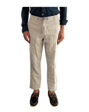 Light Grey Linen Blend Trousers