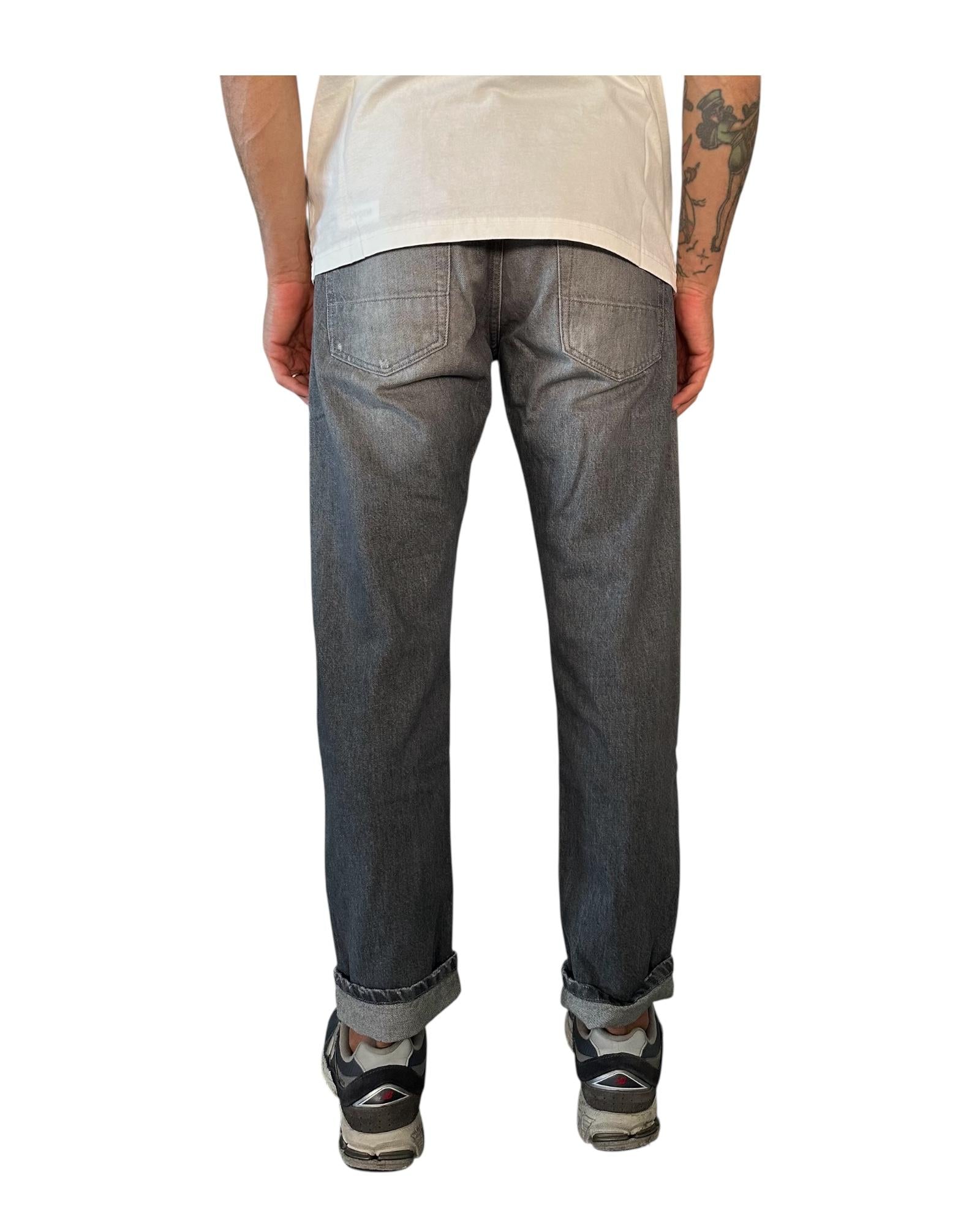 Jeans Danny regular cropped Grigio DANNY RIGID GREY DENIM UNIFORM 