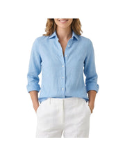 Camicia Donna in lino Celeste