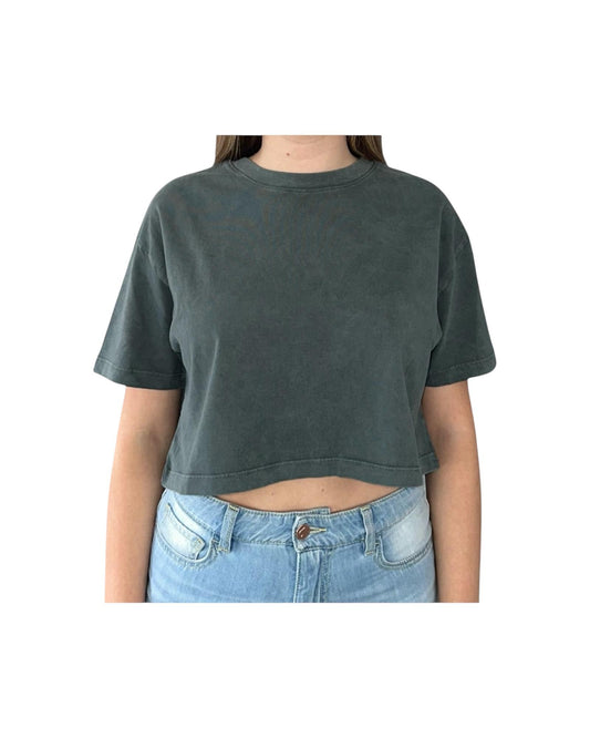 T-Shirt Crop dark grey BERRY DARK GREY CHS 