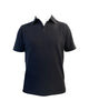 Rockland Black Piquet men's buttonless polo shirt.