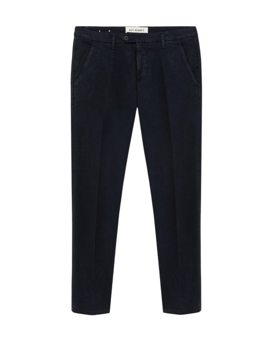 Pantalone New Rolf in gabardina Blu navy RRU013C8700112 C0048 ROY ROGER'S 