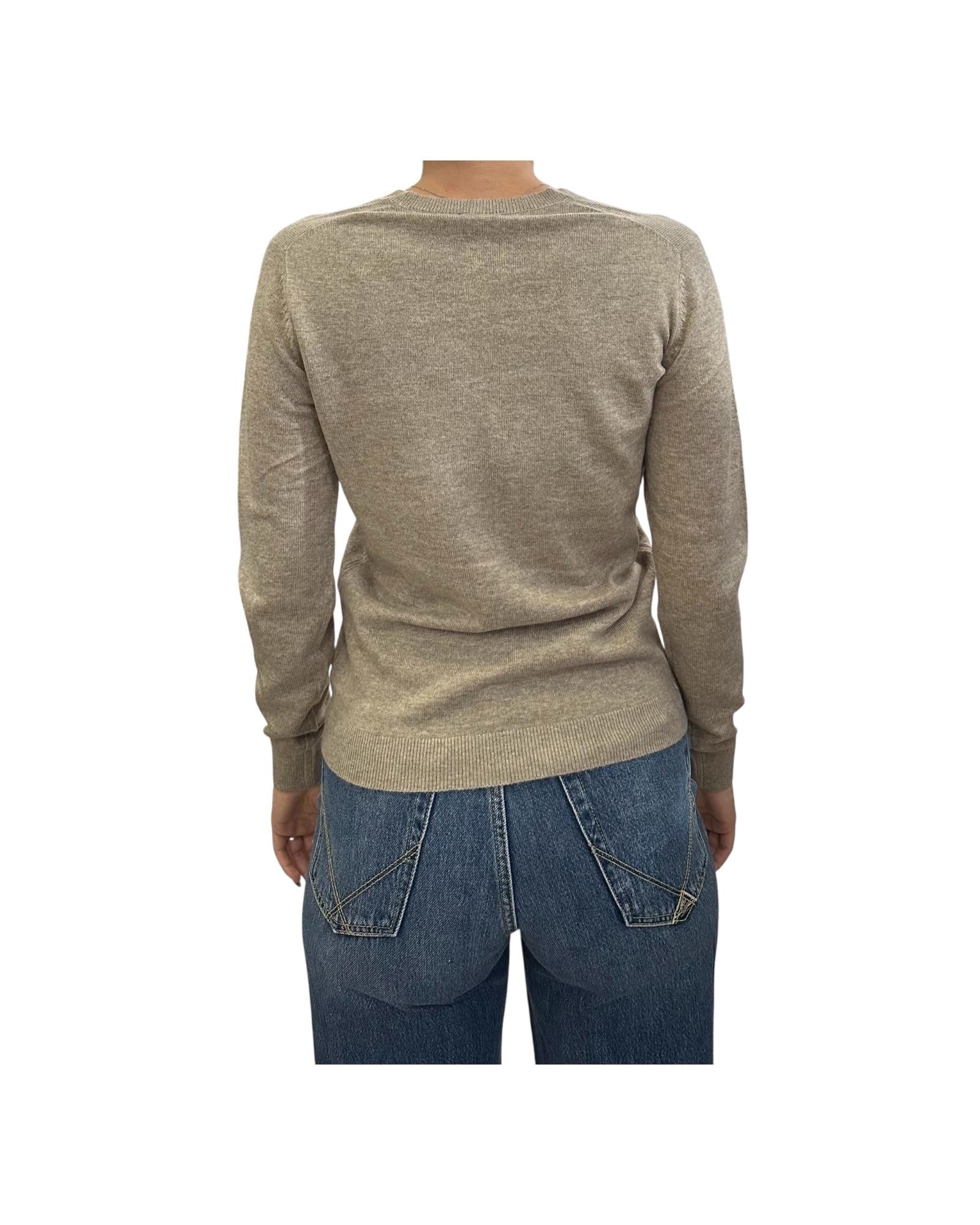 Maglione scollo a V Sabbia 97621 044 CAVALIERI MILANO 