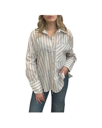 Camicia Over a righe CFW Q042 030 HAVEONE 