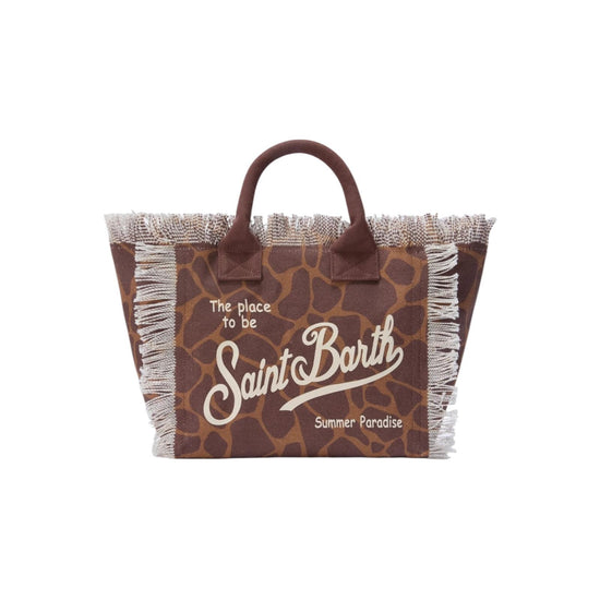 Borsa Colette in canvas con fantasia animalier COL0001 00900L MC2 SAINT BARTH 