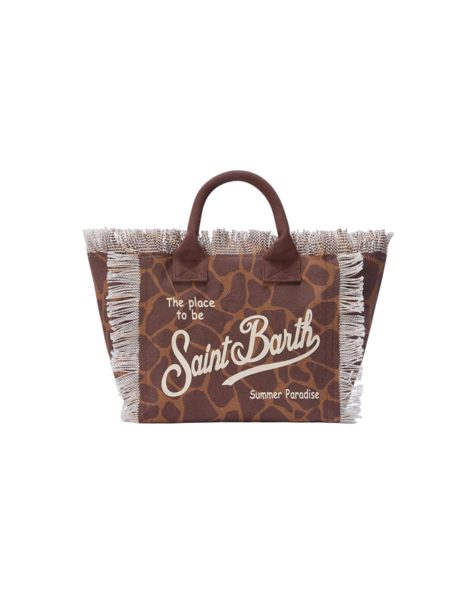Borsa Colette in canvas con fantasia animalier COL0001 00900L MC2 SAINT BARTH 