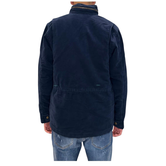 Field Jacket in fustagno Navy W5019 NAVY BL'KER 