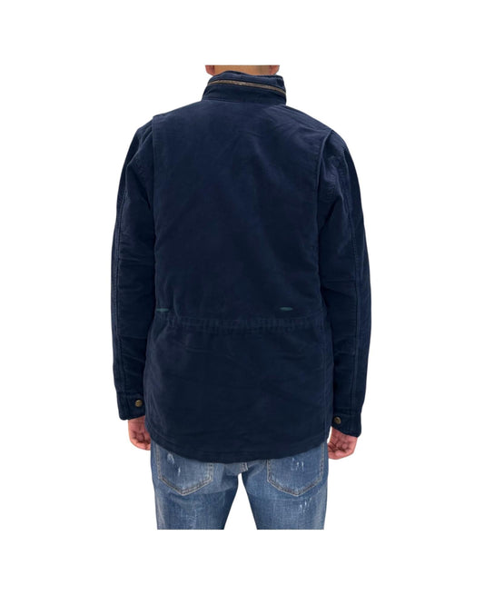 Field Jacket in fustagno Navy W5019 NAVY BL'KER 