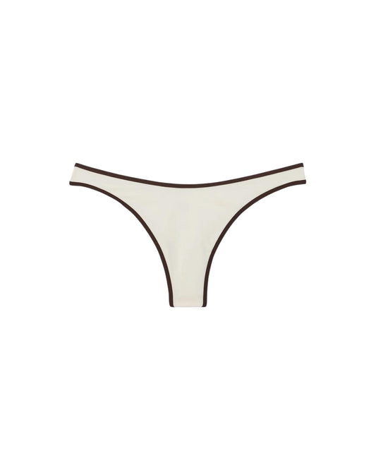 Slip Panna con profili marroni NAO0005 01600L MC2 SAINT BARTH 