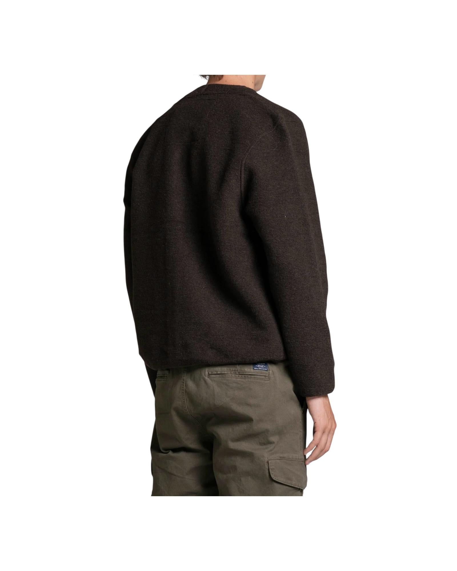 Cardigan Dover in misto lana Brown DOVER MWBC29 IMPURE 