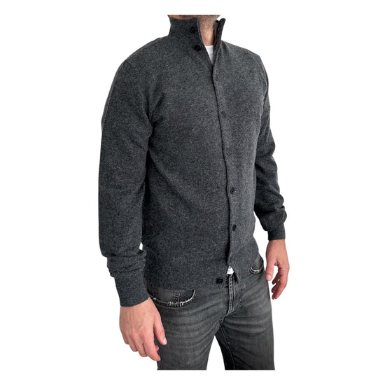 Cardigan con bottoni Antracite 87007 214 CAVALIERI MILANO 