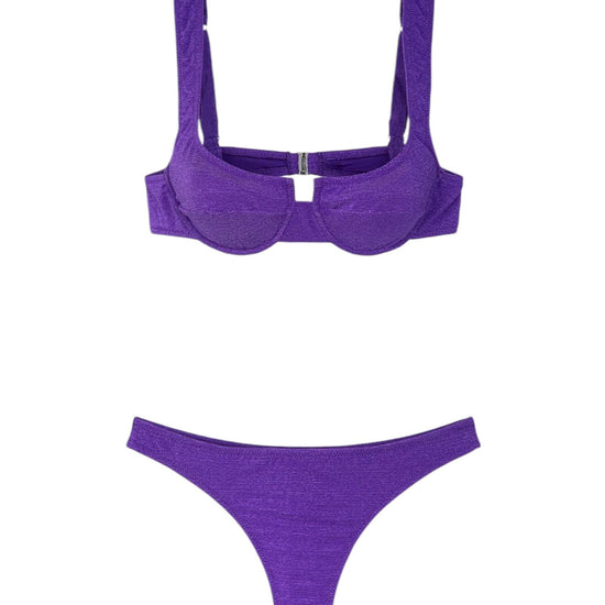 Bikini Donna F**K Reggiseno con Ferretto e Slip Americano Fisso Viola 1142PR PURPLE F**K 
