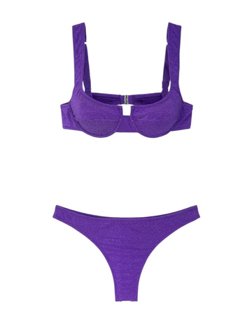 Bikini Donna F**K Reggiseno con Ferretto e Slip Americano Fisso Viola 1142PR PURPLE F**K 
