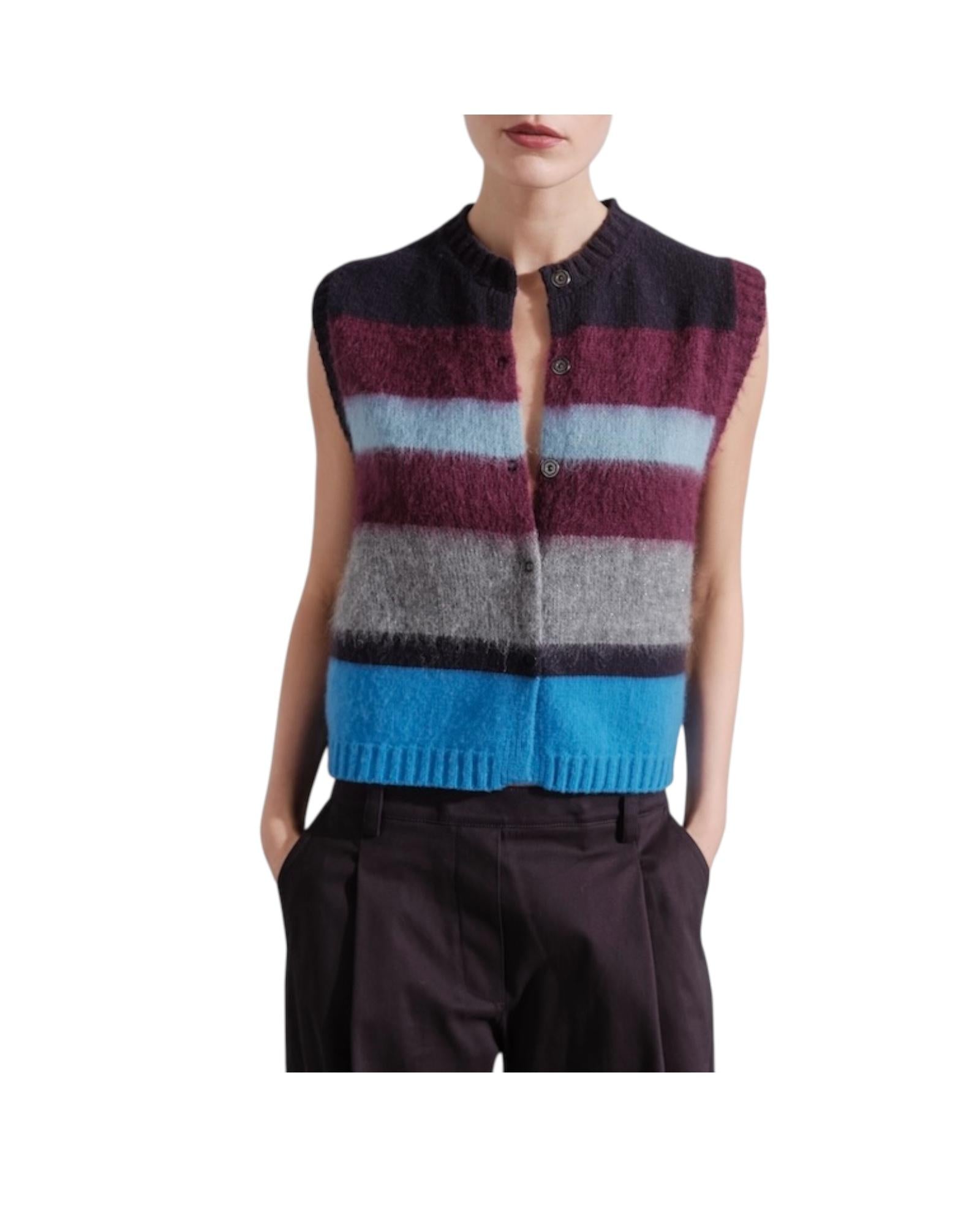 Gilet in misto lana Notte rugiada C15 825 202 Floor 