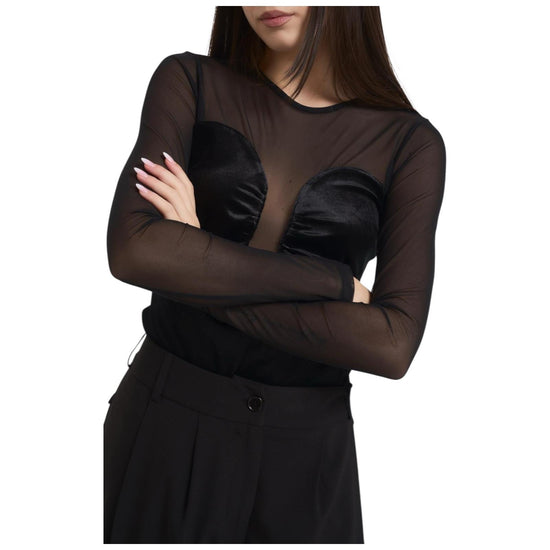 Body semitrasparente Nero TF0391 NERO VICOLO 
