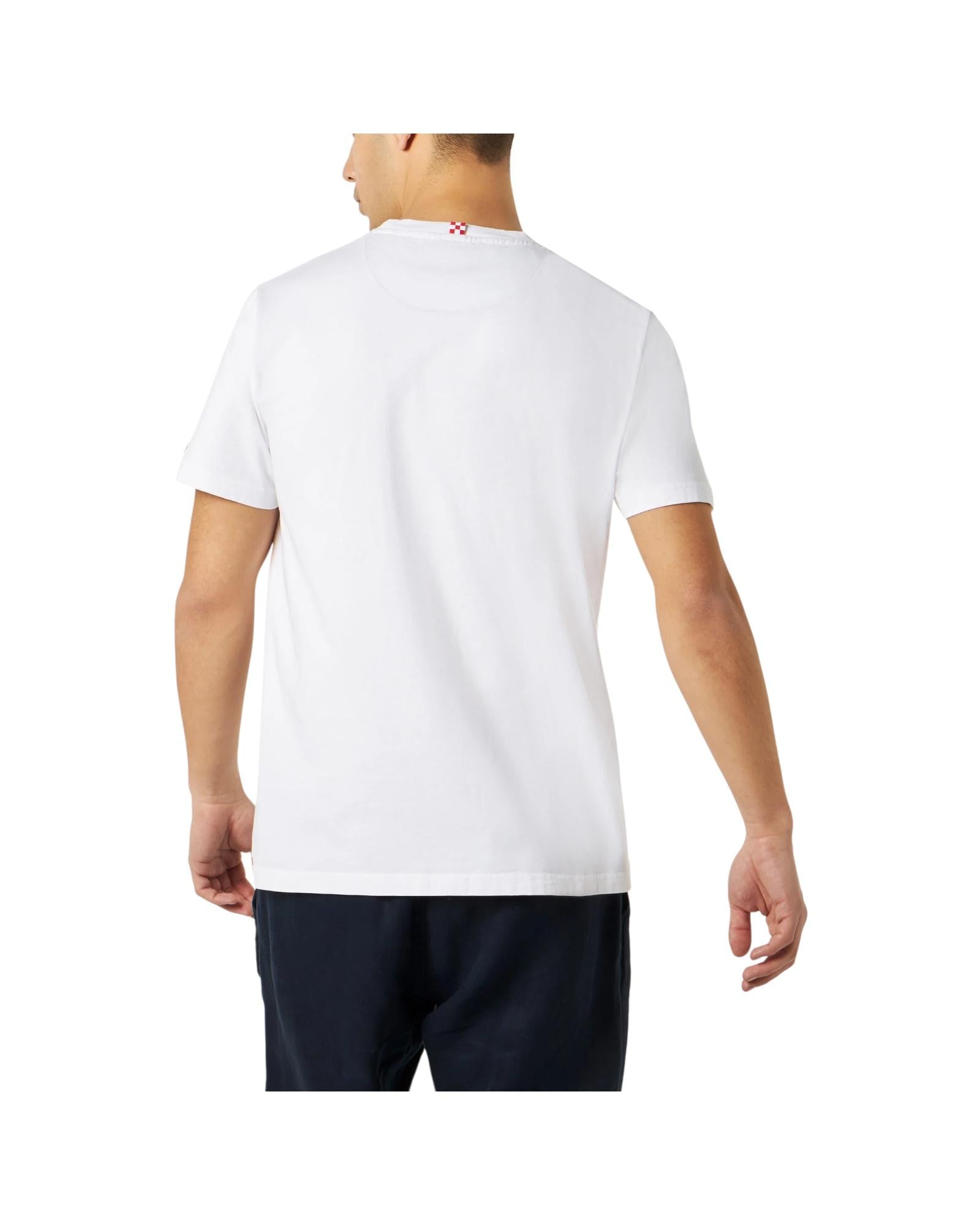 T-Shirt in cotone con taschino stampa papere BLA0001 03568L MC2 SAINT BARTH 