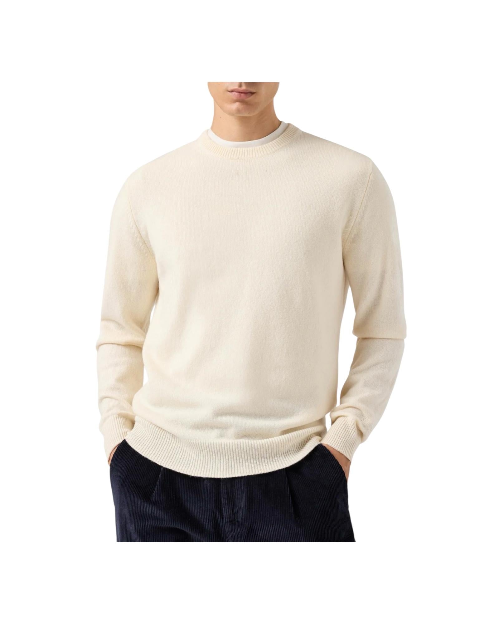 Maglione Regent in lambswool Panna REGE011 00040I MC2 SAINT BARTH 