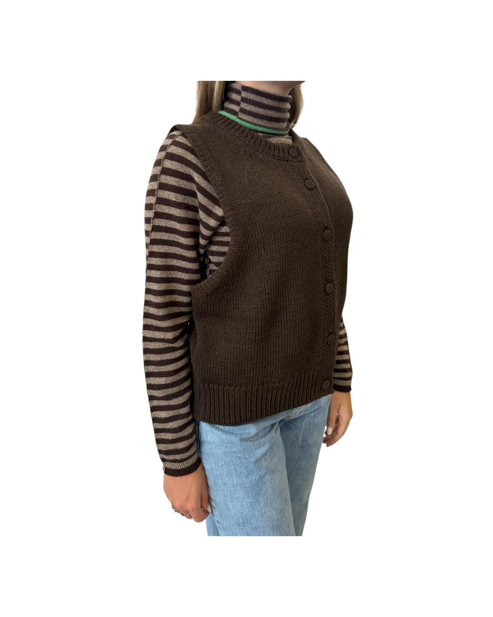 Gilet in misto lana Wenge C20 839 73 Floor 