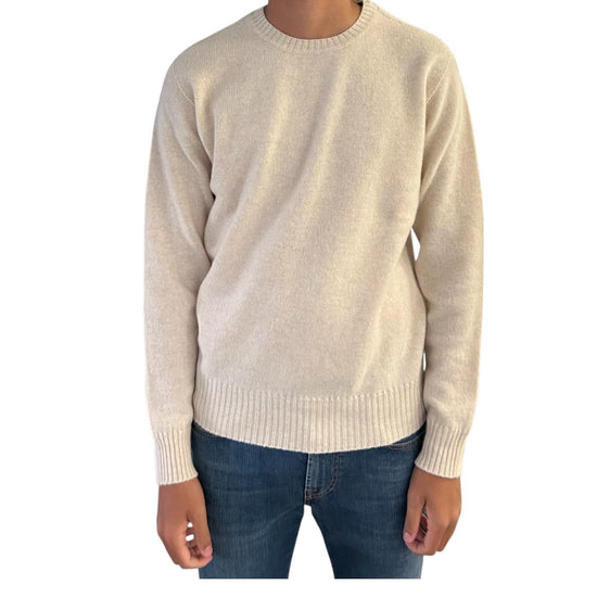 Maglione girocollo in lana merino Naturale 12580 124 RETOIS 