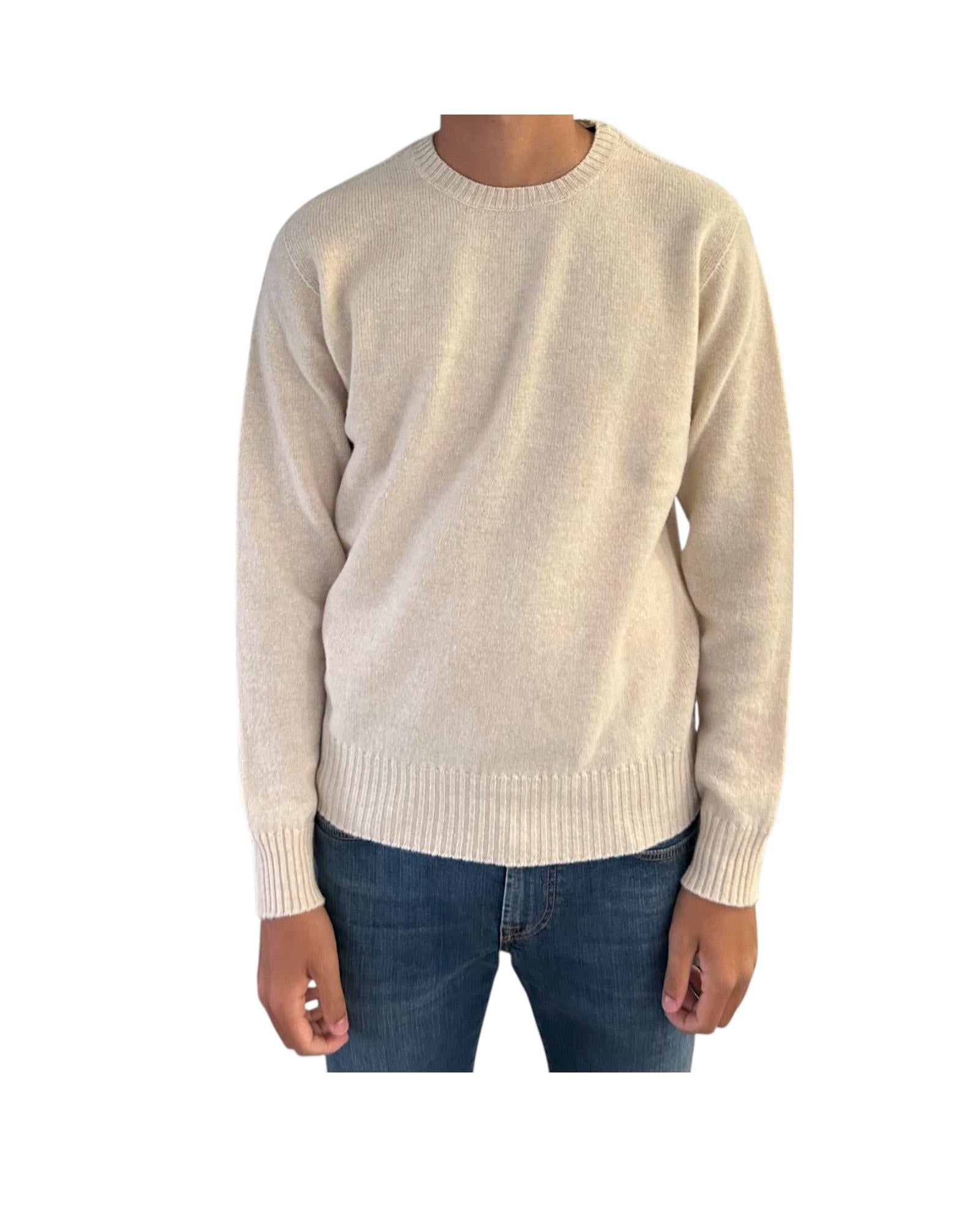 Maglione girocollo in lana merino Naturale 12580 124 RETOIS