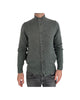 Cardigan con bottoni misto lana Muschio