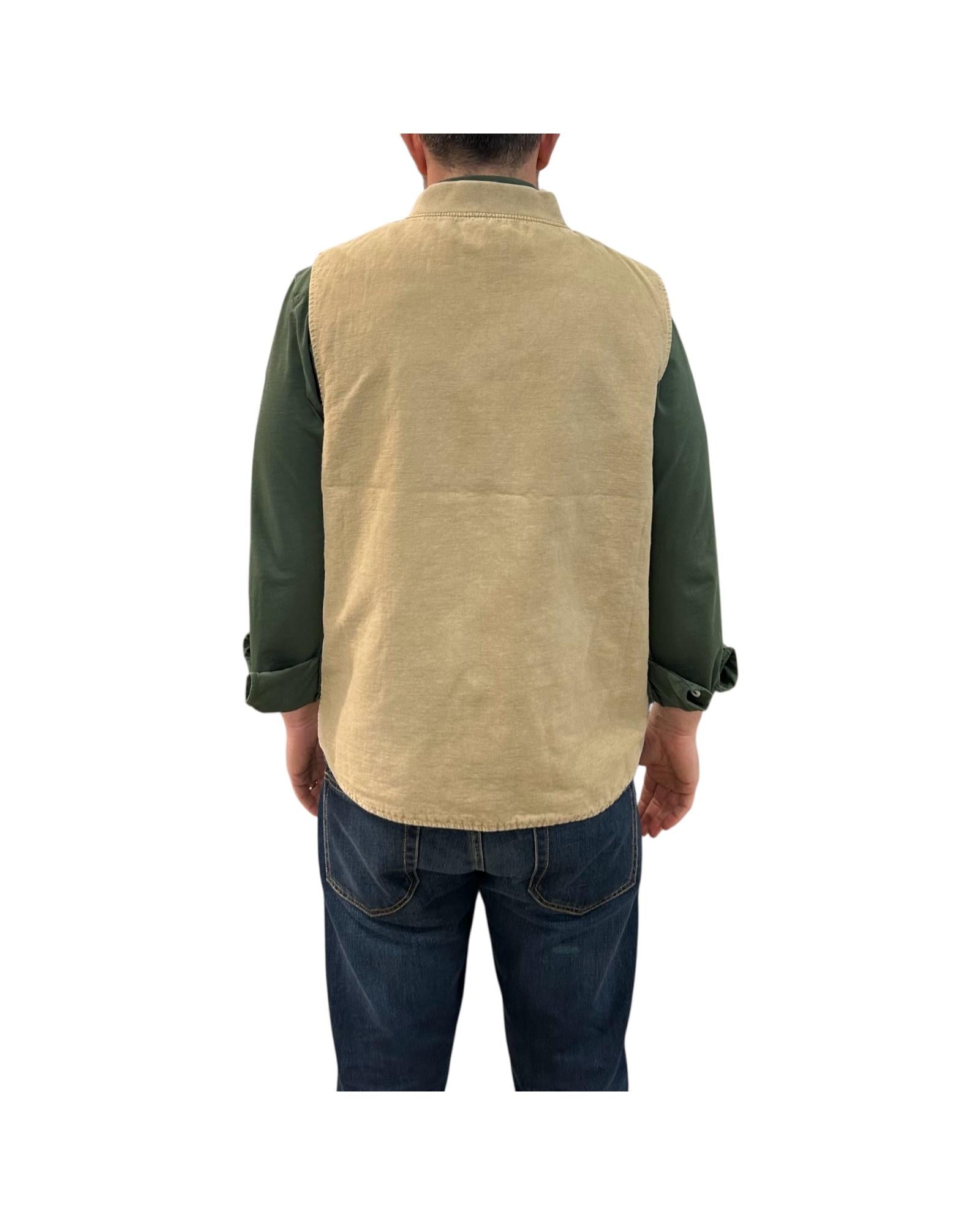 Gilet misto lino Moka 6511 MOKA BL'KER 