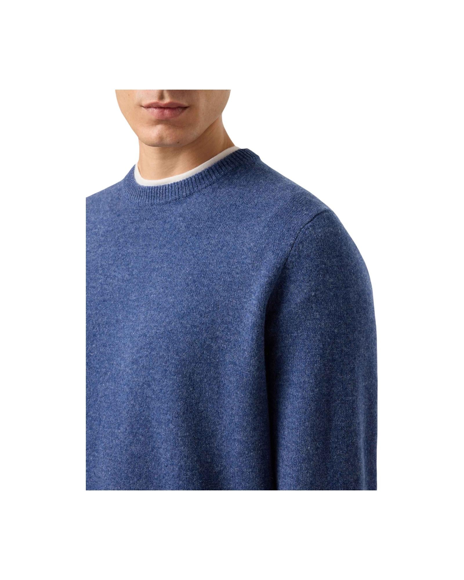 Maglione Regent in lambswool Denim REGE011 00059I MC2 SAINT BARTH 