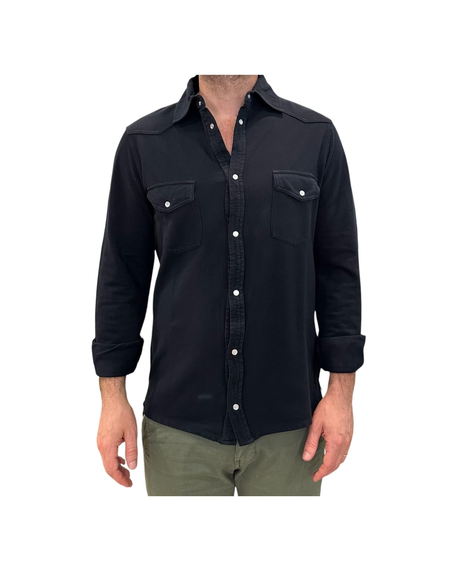 Camicia Western Uomo El Paso Piquet, navy. 6505 NAVY BL'KER