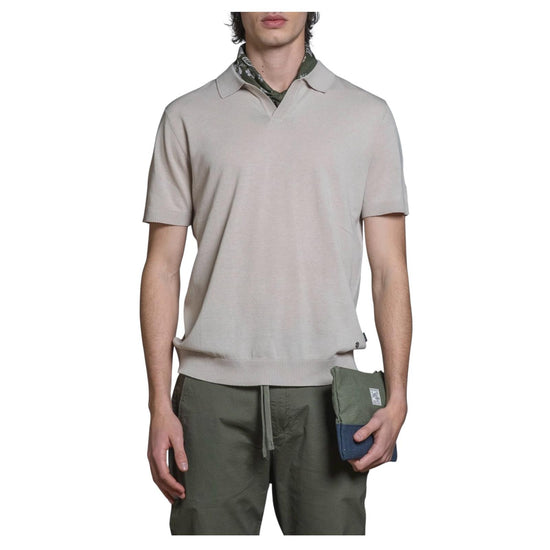 Polo skipper in cotoe Crepe Ecru CLARK CRPC56 IMPURE 