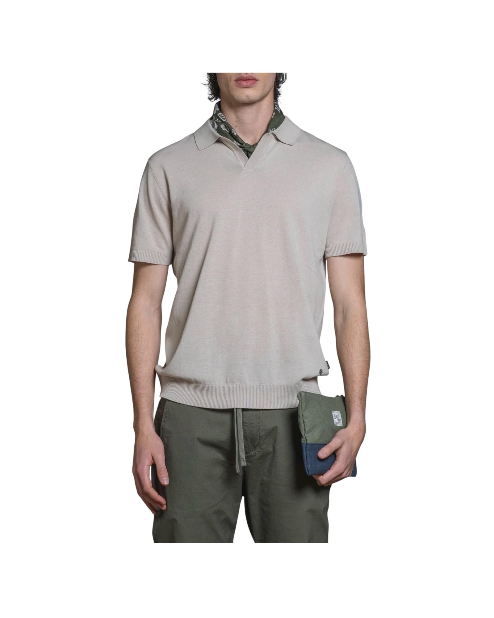 Polo skipper in cotoe Crepe Ecru CLARK CRPC56 IMPURE 