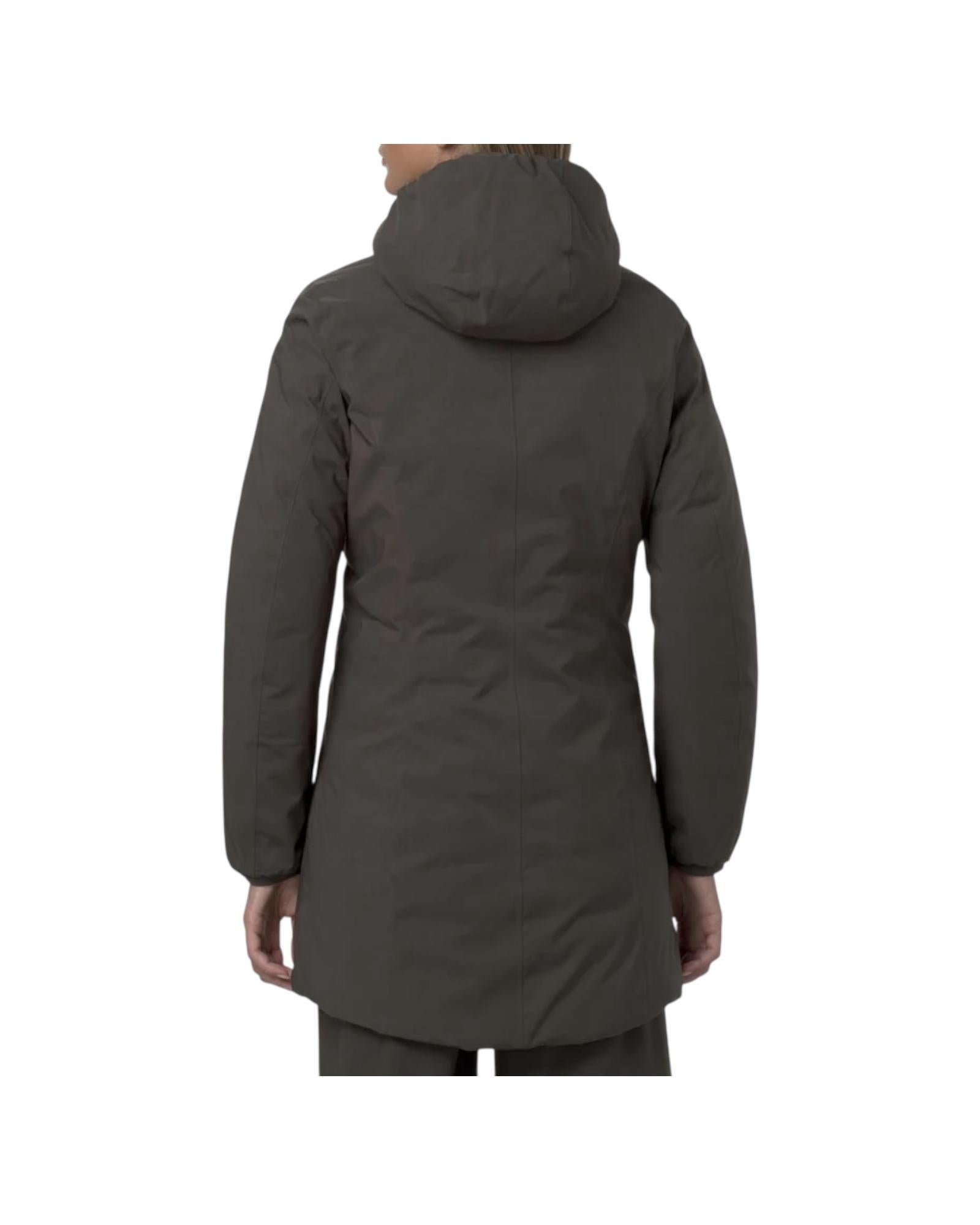 Giacca reversibile da donna Black olive green oak K8134CW B42 K-way 