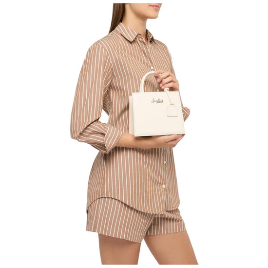 Borsa Shop Mini in pelle liscia Bianco SHBM0002 01506L MC2 SAINT BARTH 