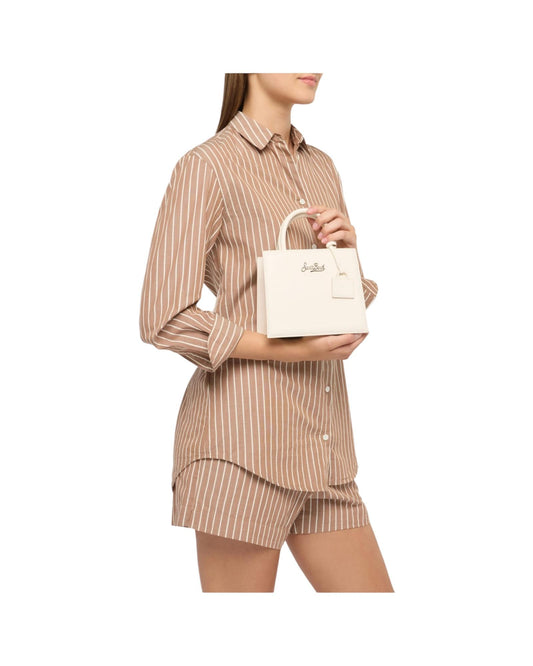 Borsa Shop Mini in pelle liscia Bianco SHBM0002 01506L MC2 SAINT BARTH 