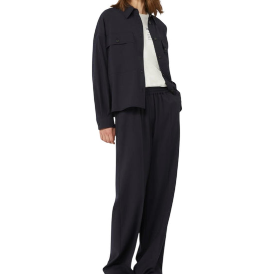 Pantalone in tela di pura lana Blu MALLO 001 MAX MARA WEEKEND 