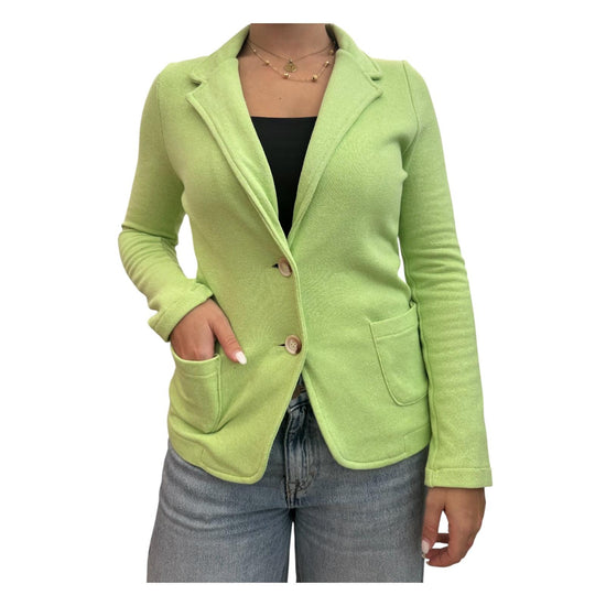 Blazer in cotone Verde GIACCA COTONE VERDE LIME SUSAN DI 