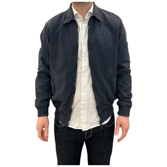 Bomber misto lino Hamilton Navy 6519 NAVY BL'KER 