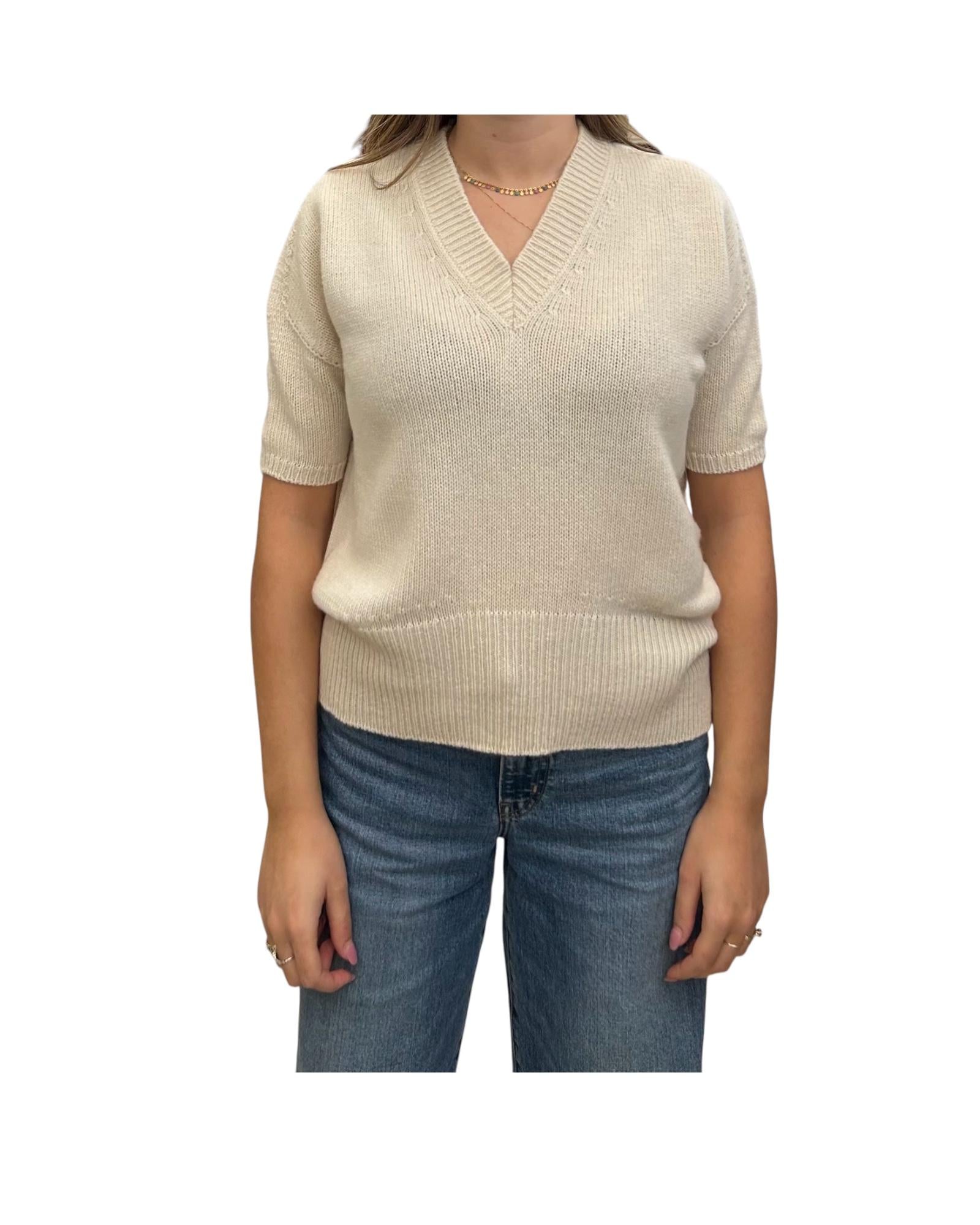 Gilet in cashmere Crema 85885 101 RETOIS