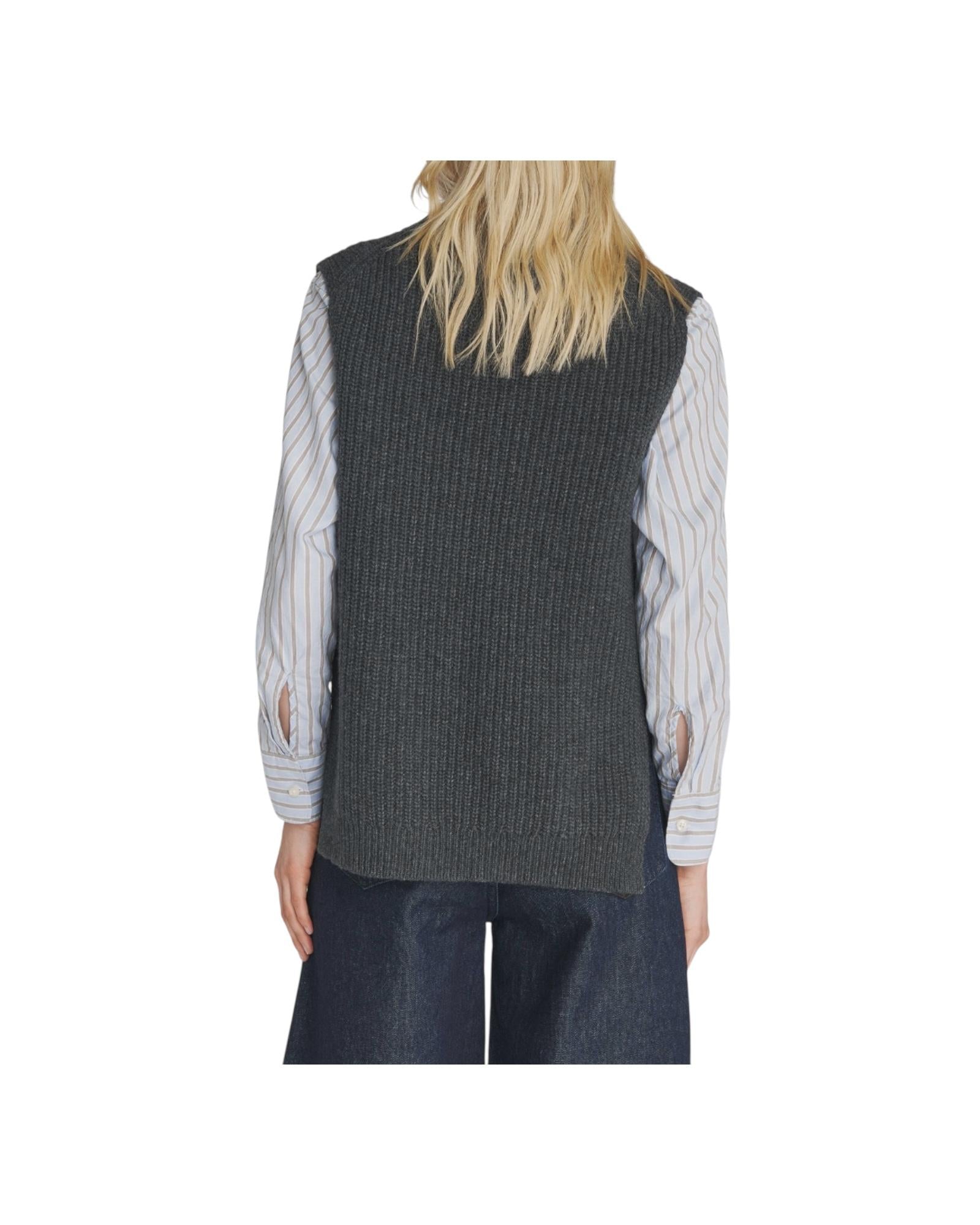 Gilet in misto lana Dark grey RND90243CN92XXXX C0101 ROY ROGER'S