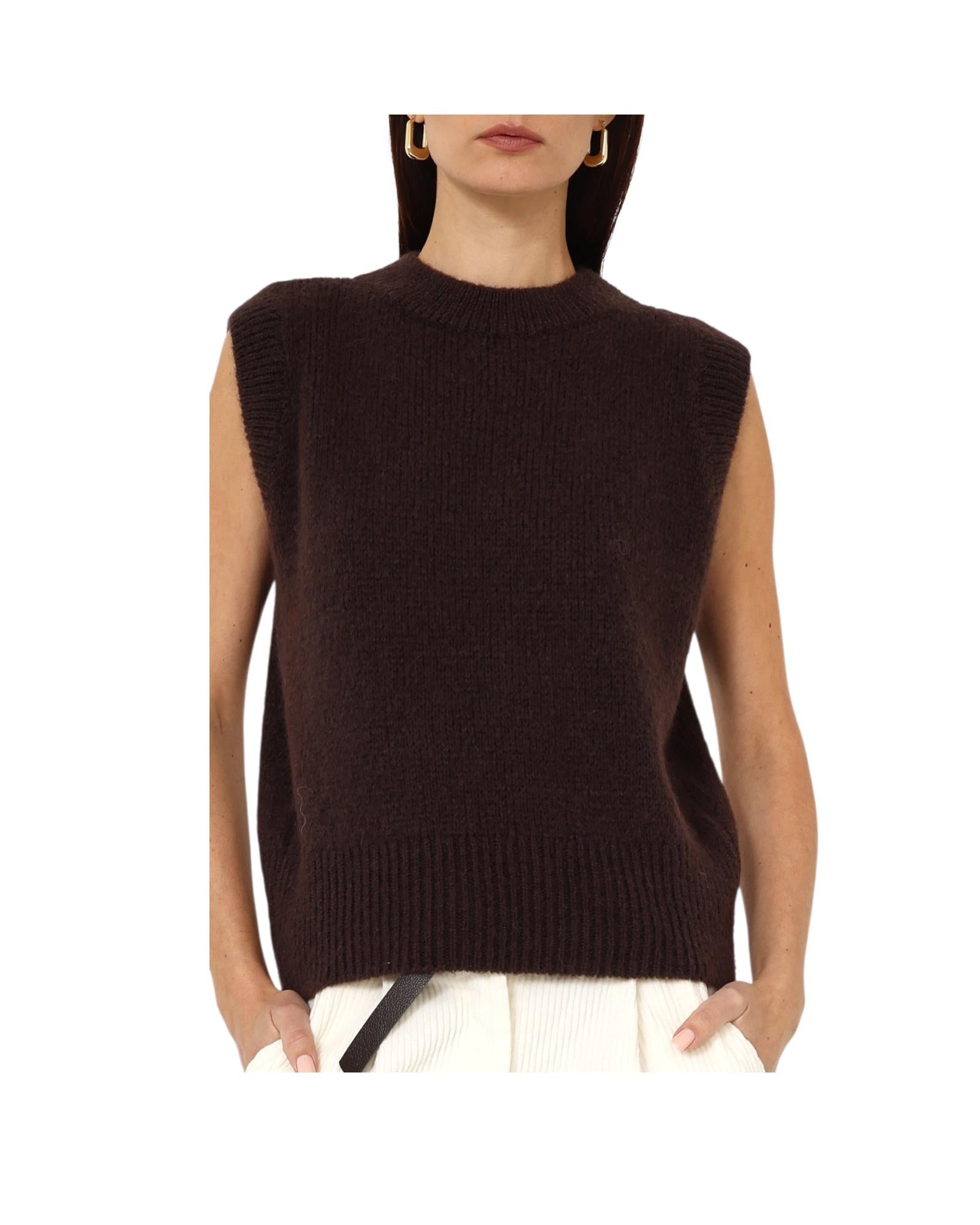 Gilet girocollo Testa di moro C01L0702 TESTA DI MORO Philia loft