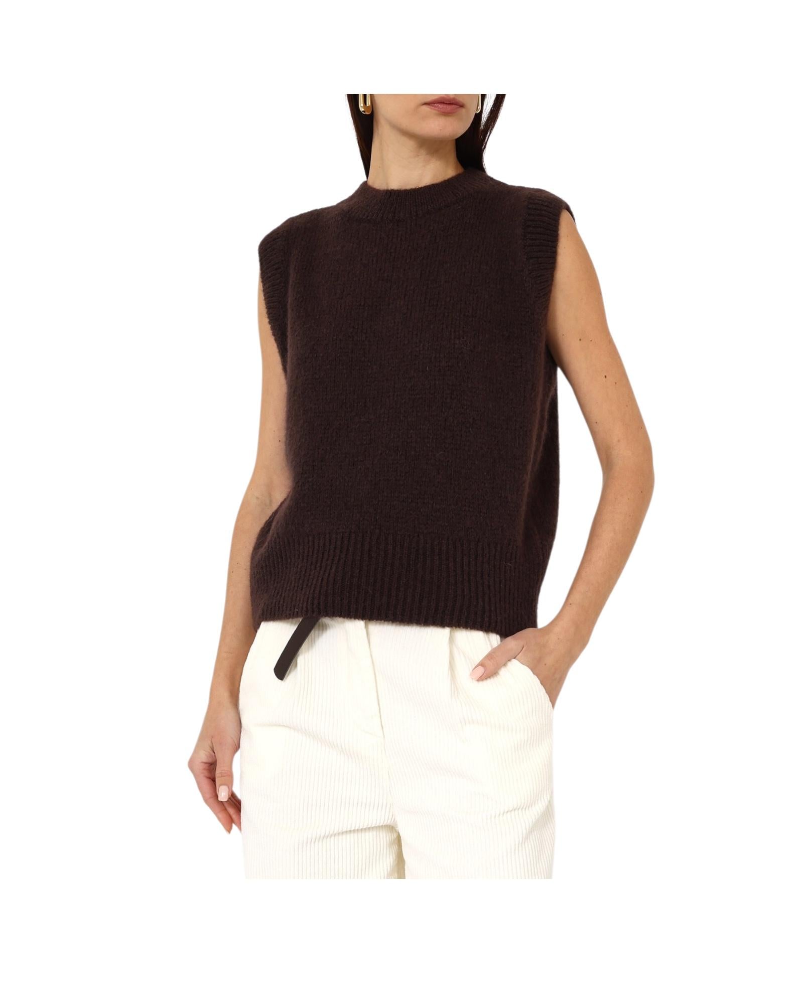 Gilet girocollo Testa di moro C01L0702 TESTA DI MORO Philia loft 