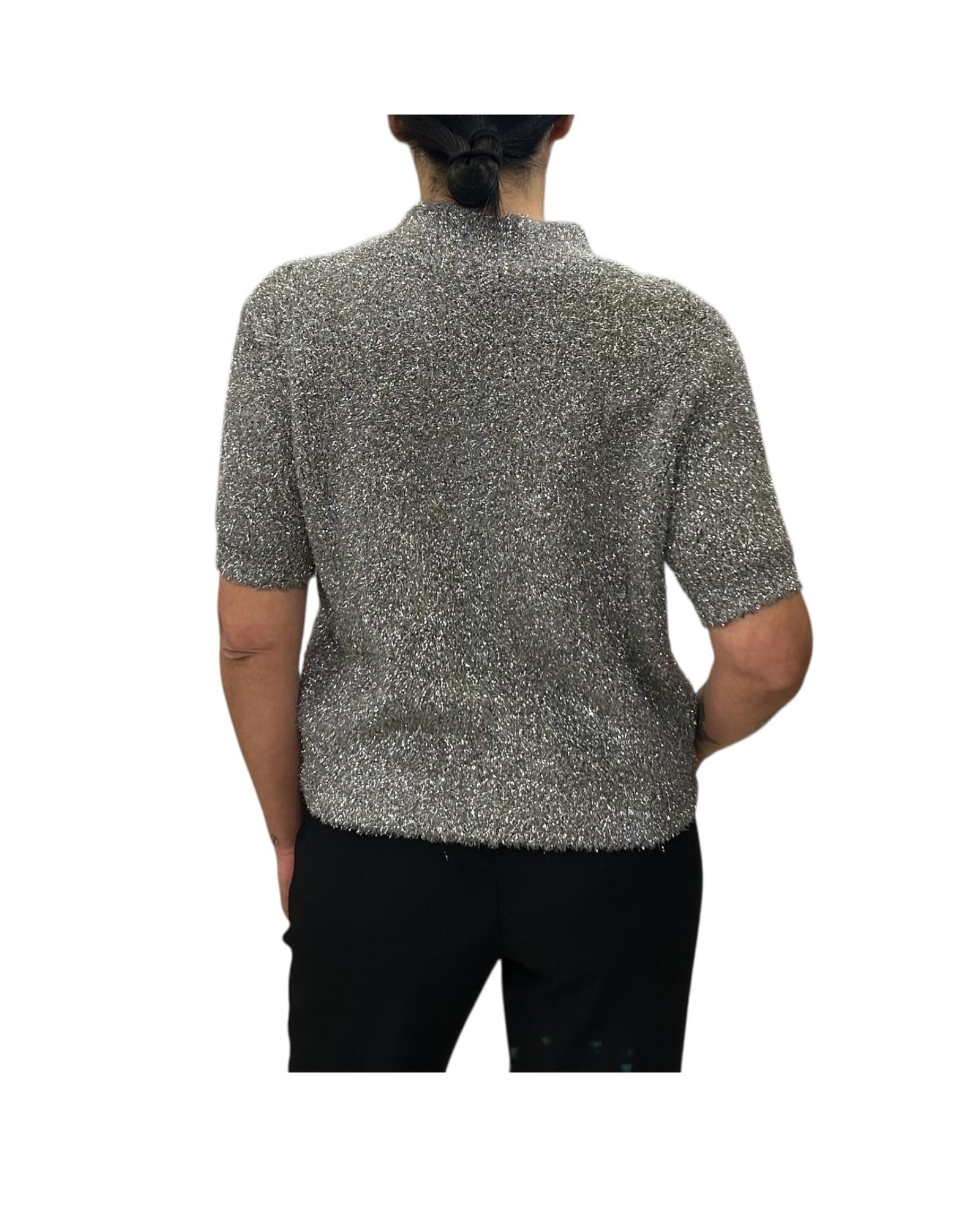 Maglia in lurex Acciaio M102 844 09 Floor 