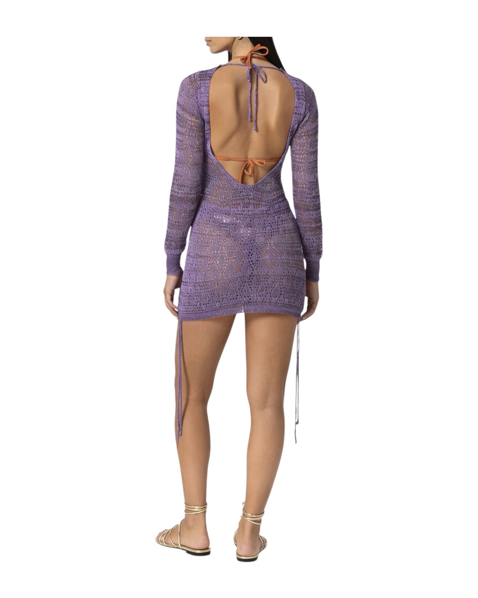 Copricostume corto Lilla SW0636 MULTICOLOR F**K 