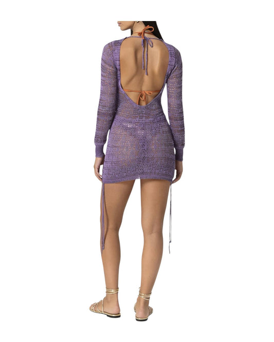 Copricostume corto Lilla SW0636 MULTICOLOR F**K 