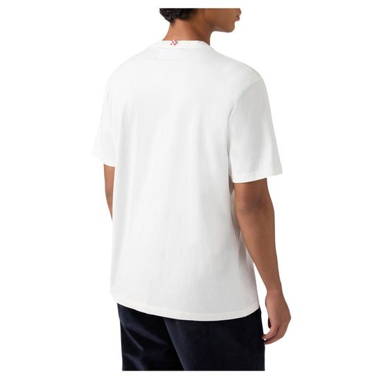 T-Shirt in cotone bianco con ricamo Bartman AUS0001 09317L MC2 SAINT BARTH 