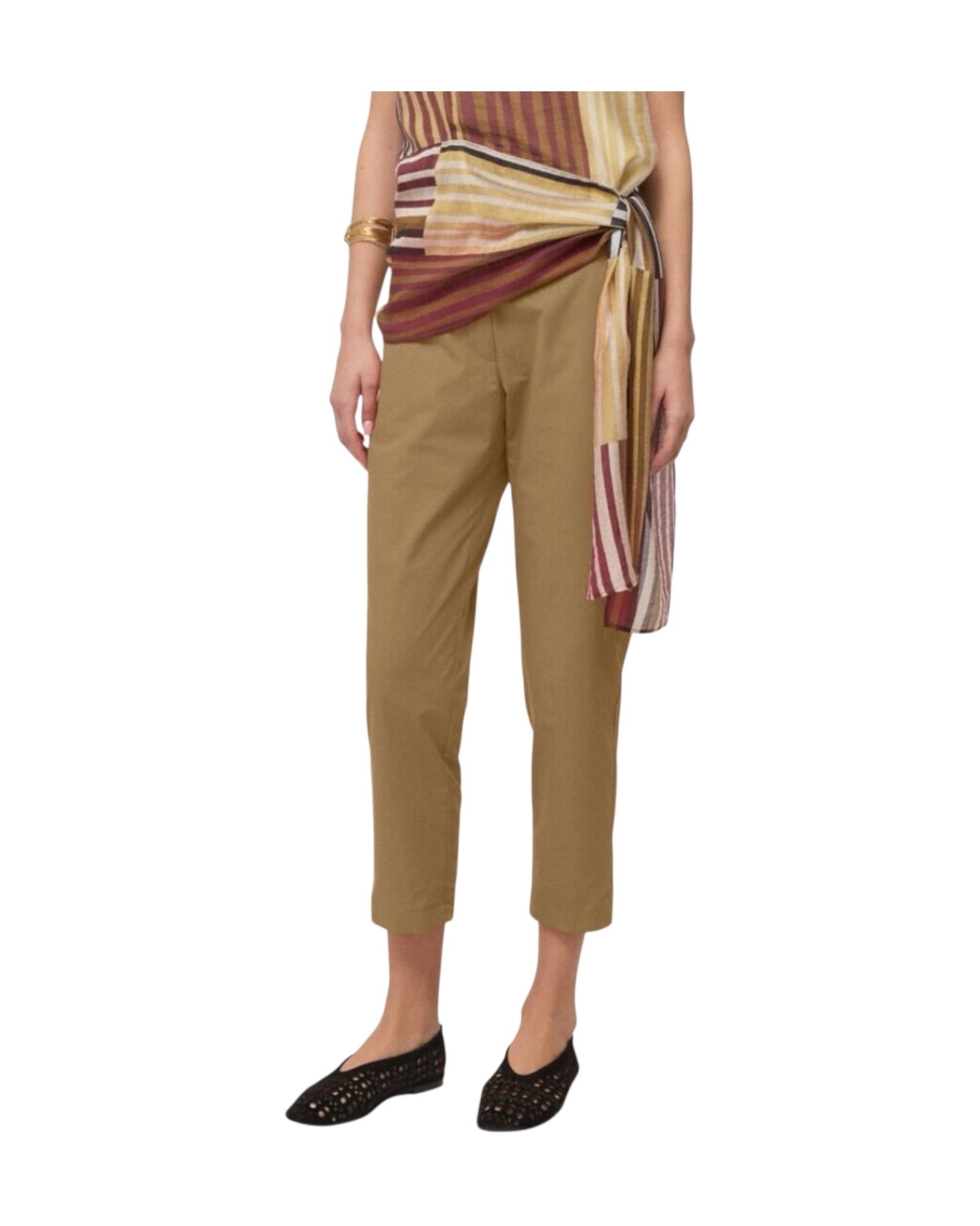 Pantaloni carrot in popeline Rhum PCH DP9740 RHUM OTTOD'AME