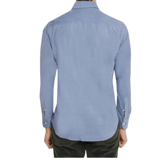 Camicia uomo velluto mille righe Celeste B1683 7 BASTONCINO 